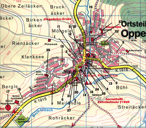 Ortsplan von Oppelsbohm